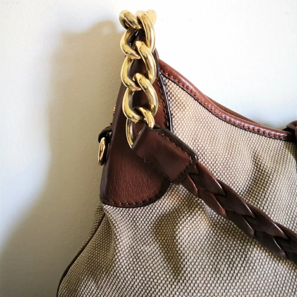 Vintage Michael‎ Kors Greenwich Hemp Mocha Shoulder Bag